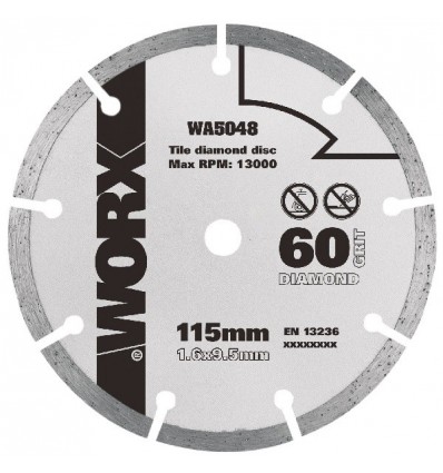 WA5048 - DISCO DE DIAMANTE DE Ø115X9.5MM PARA WORXSAW XL